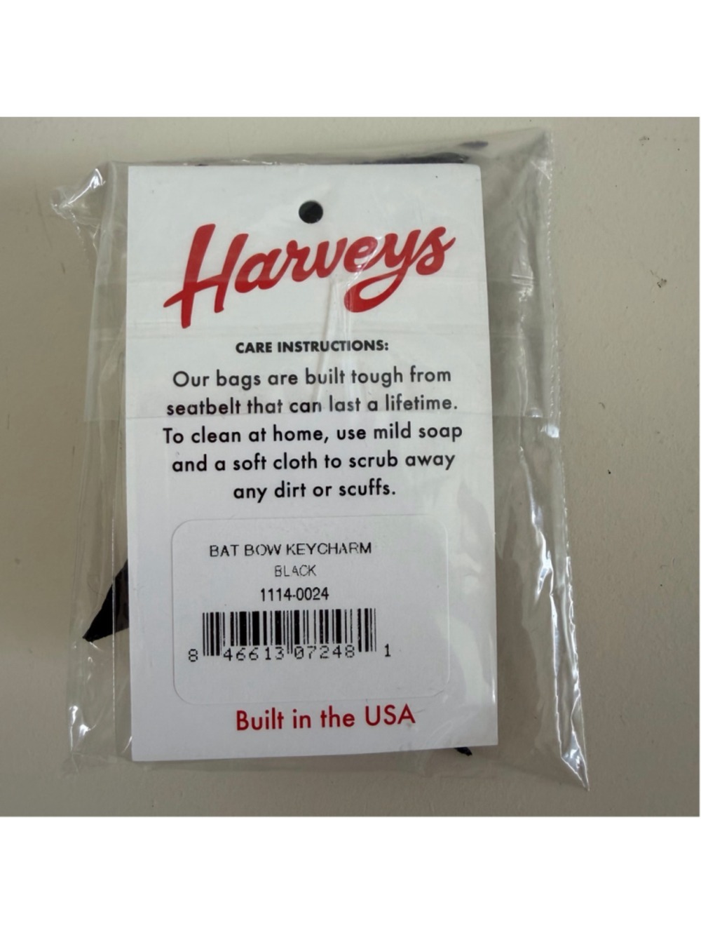 Harveys Seatbelt Bags Edward Gorey Dracula Bat Bow Key Charm Halloween - Picture 3 of 3
